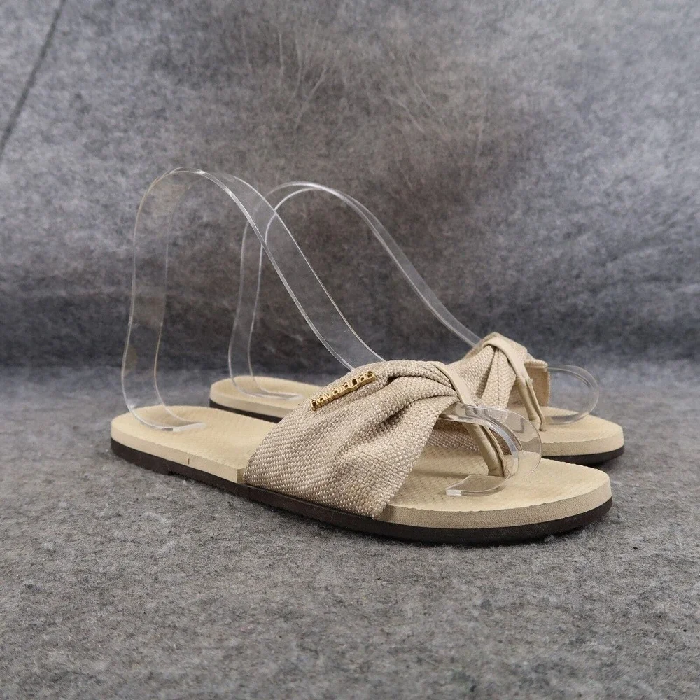 Havaianas Shoes Womens 6 Sandals St Tropez Flip Flop Fashion Casual Travel Beige